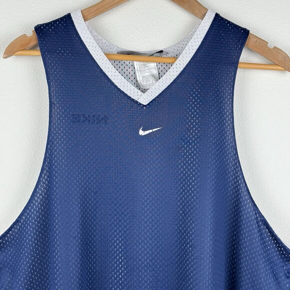 Vintage Nike Center Swoosh Basketball Mesh Jersey Men’s Size Small Reversible - Picture 2 of 7